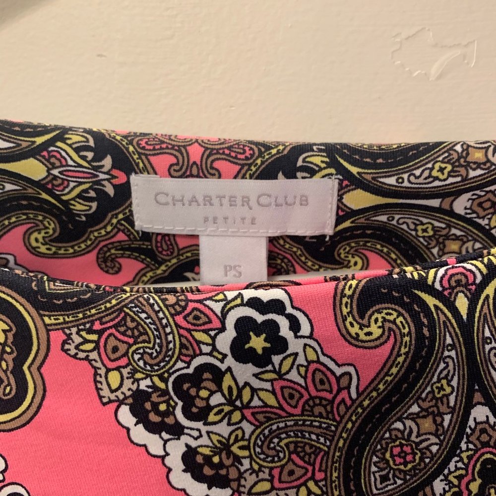 Charter Club 3/4 sleeve size pet/sm floral pattern - Picture 3 of 6